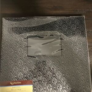 Recollections Black and Silver Patterned Scrapbook Album